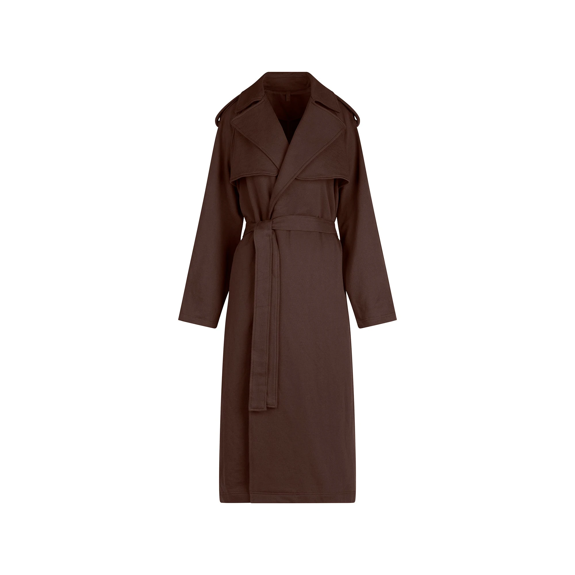 BOYFRIEND FLEECE OVERSIZED TRENCH COAT | ESPRESSO | FLT