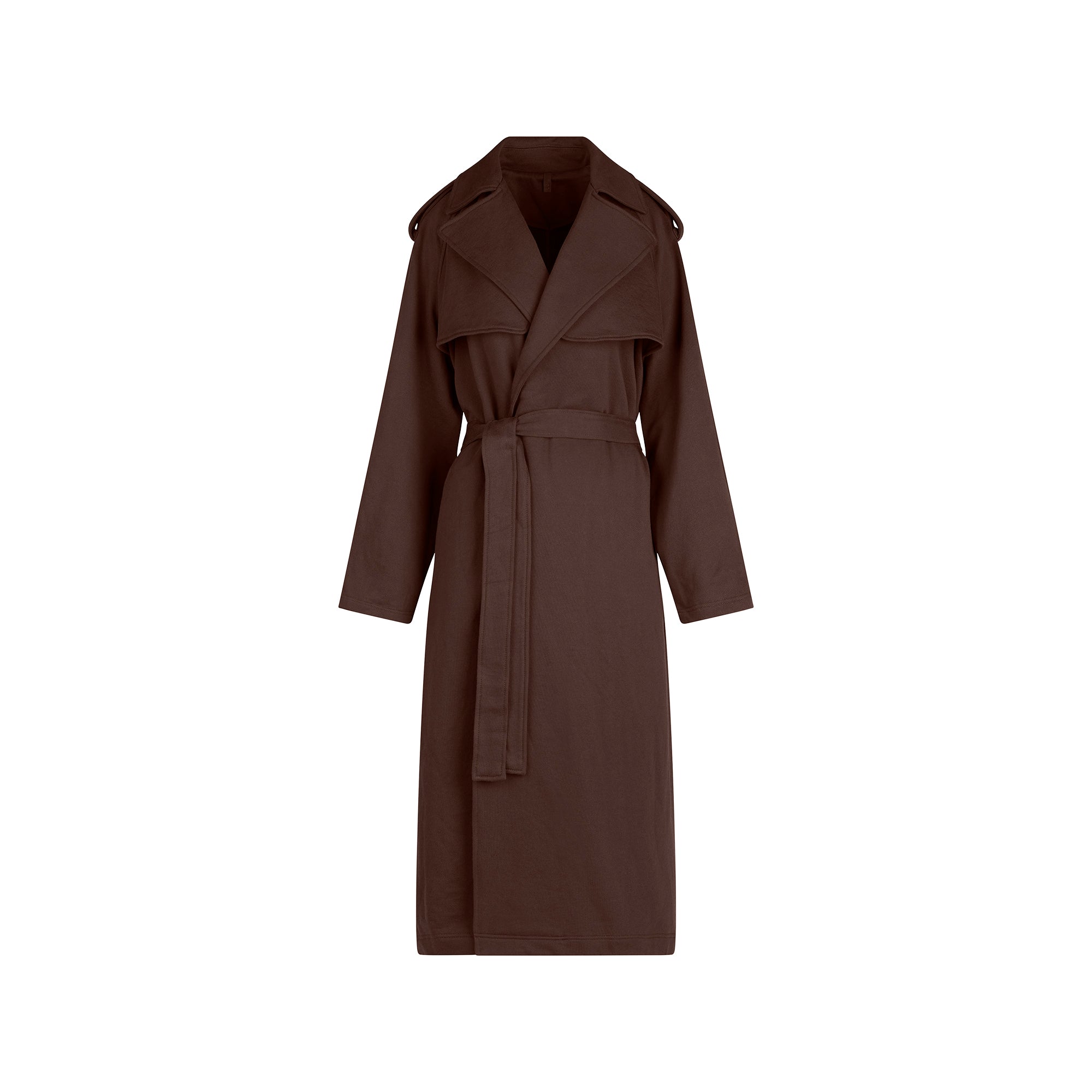 BOYFRIEND FLEECE OVERSIZED TRENCH COAT | ESPRESSO | FLT