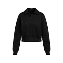 COTTON FLEECE POLO SWEATSHIRT
