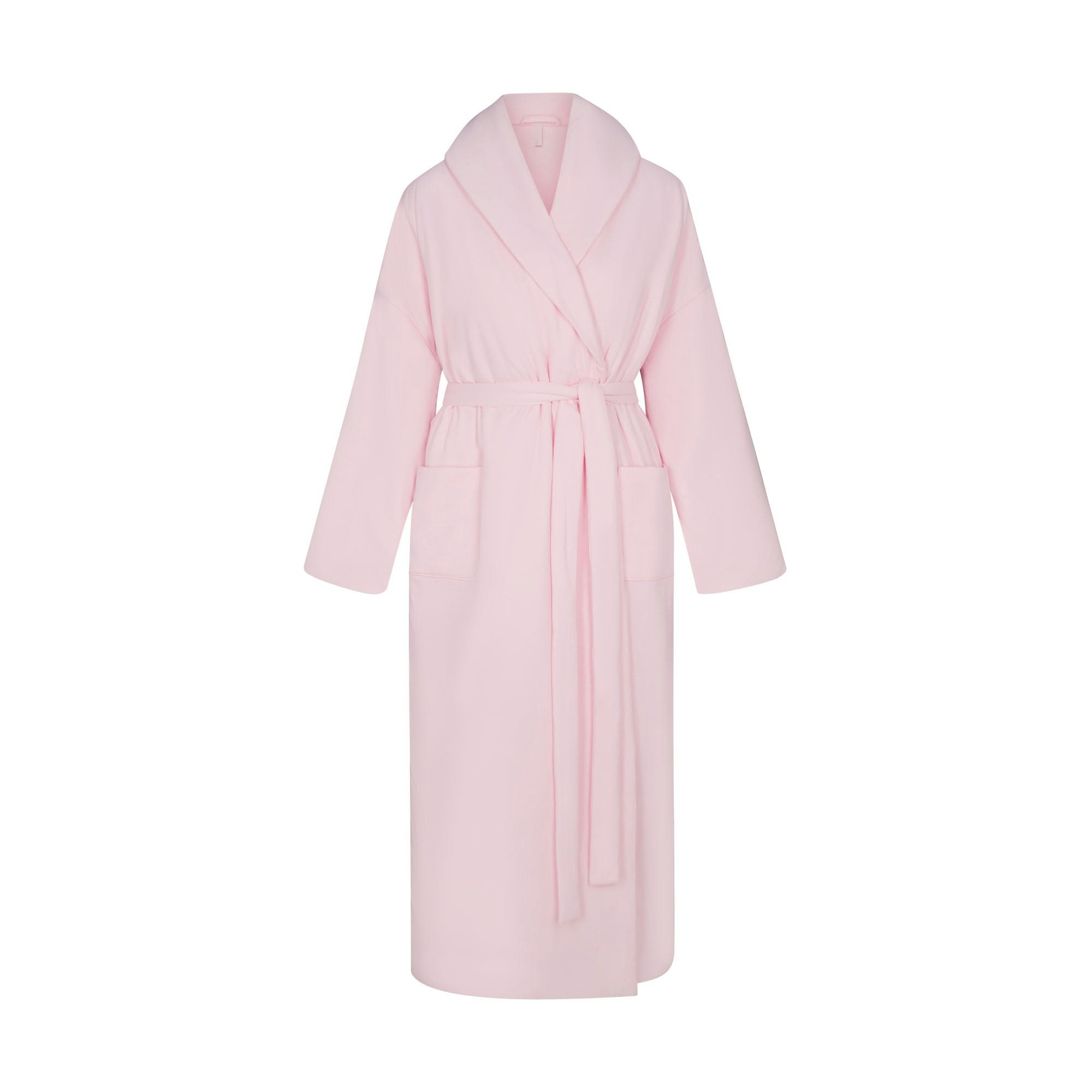 DUVET LONG ROBE | CHERRY BLOSSOM FLAT ON A WHITE BACKGROUND | FLT