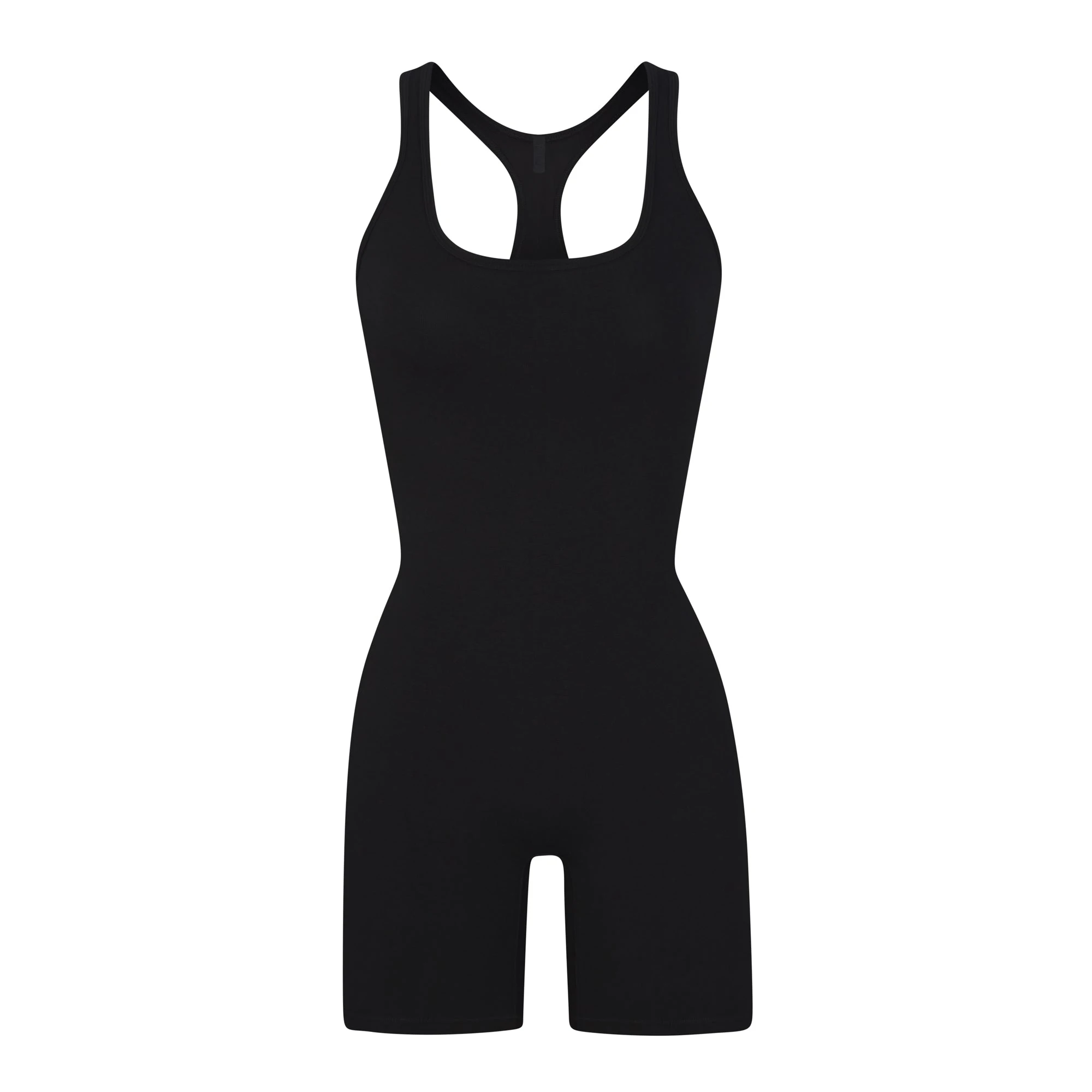OUTDOOR MID THIGH ONESIE | ONYX (ONESIES, BODYSUITS) LAYS FLAT ON A WHITE BACKGROUND | FLT