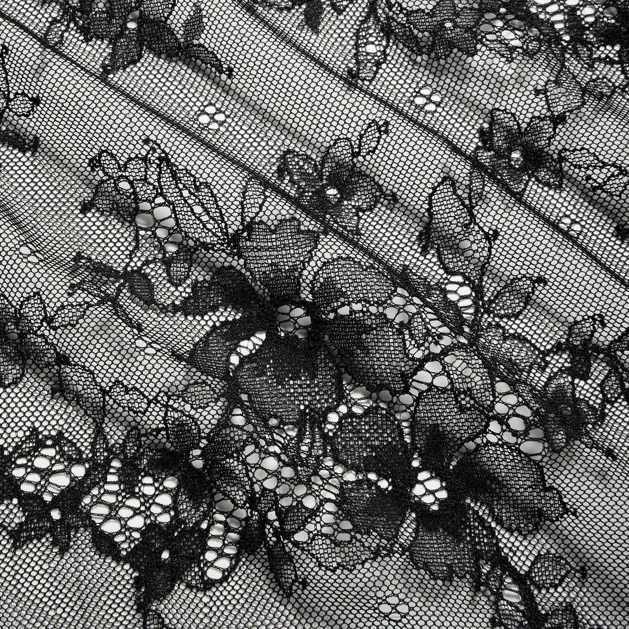 ULTRA FINE LACE TIE FRONT LONG SLIP DRESS | ONYX ADDITIONAL FABRIC DETAILS