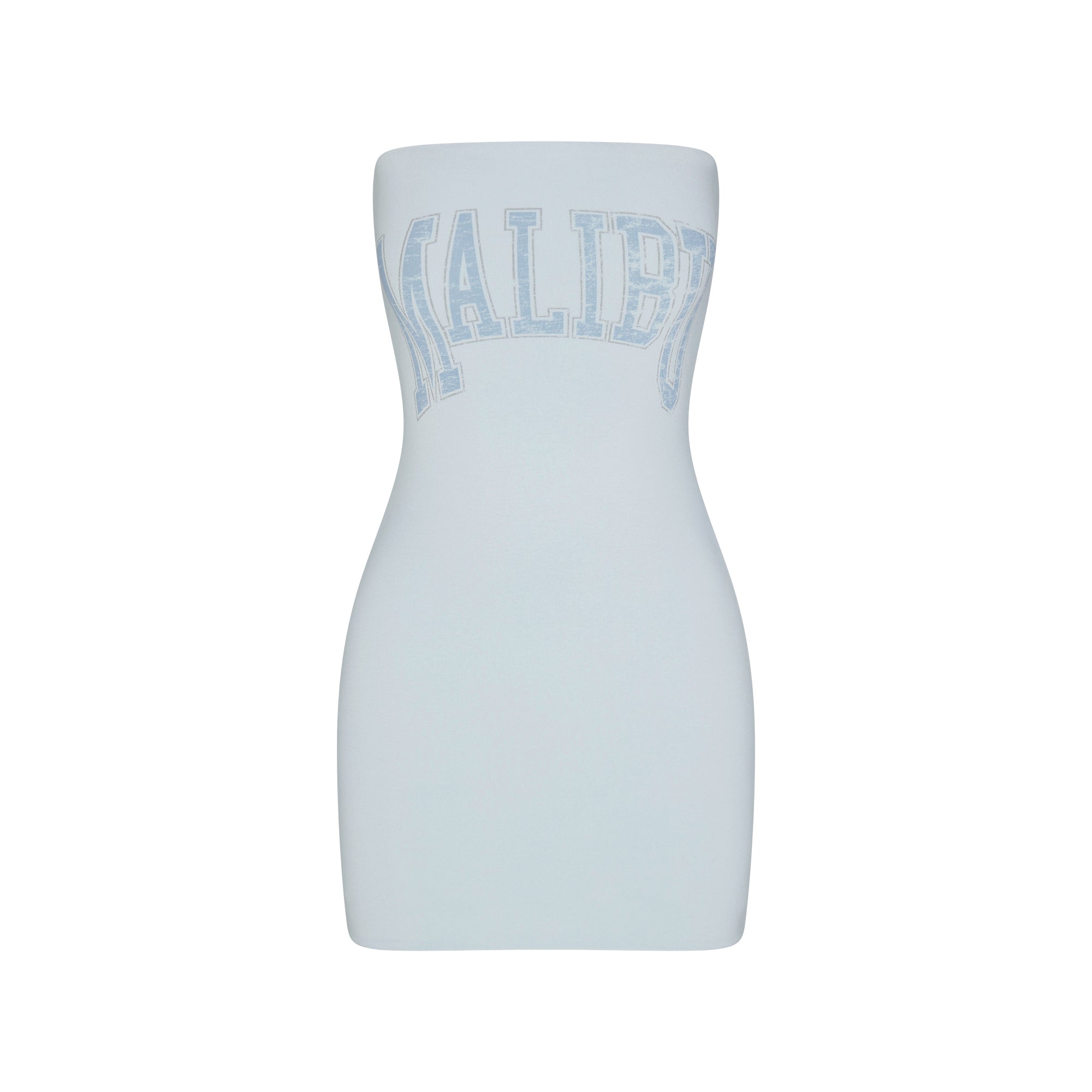 COTTON JERSEY MINI TUBE DRESS | OPAL MALIBU FLAT ON A WHITE BACKGROUND | FLT