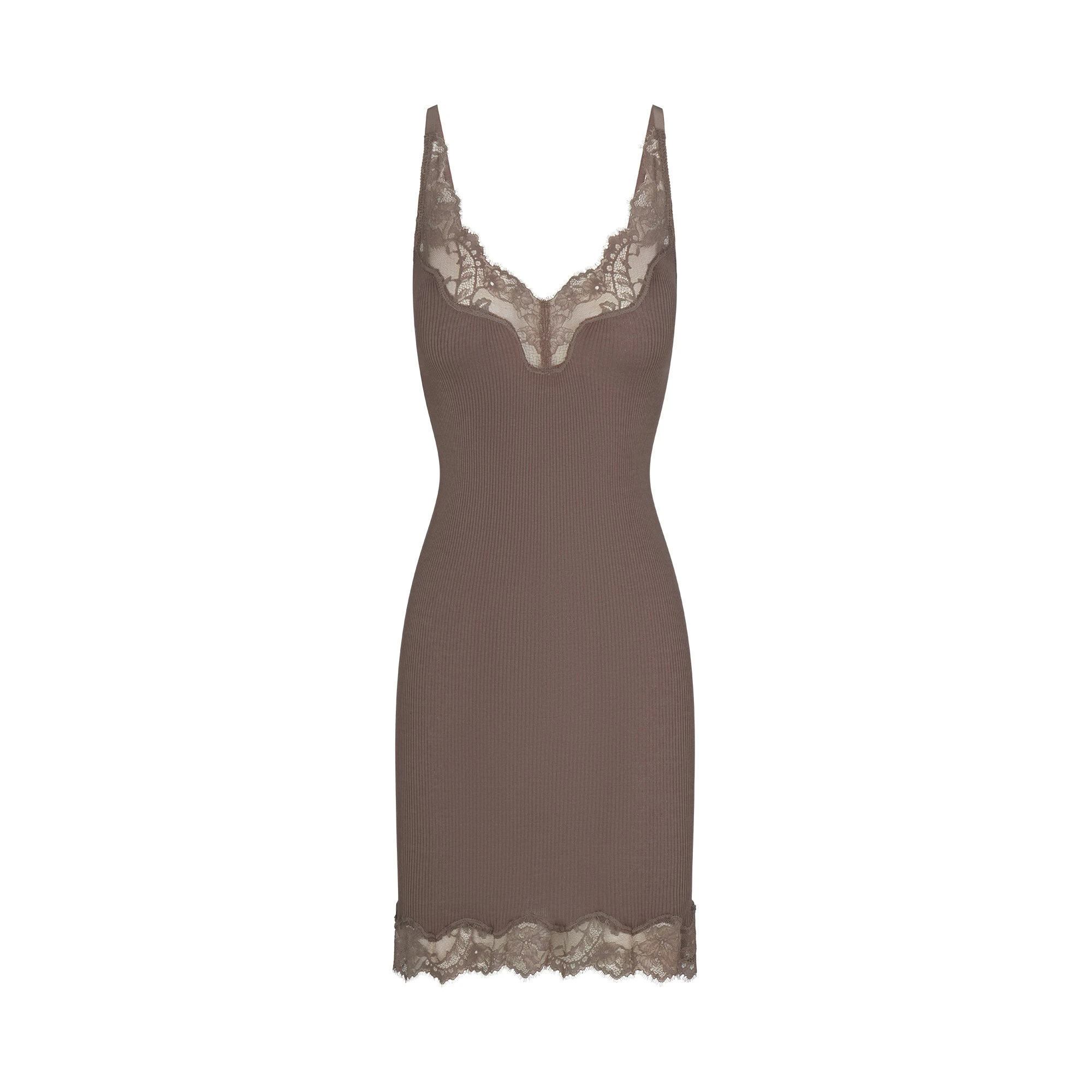 RIB KNIT LACE MINI DRESS | AMETHYST FLAT ON A WHITE BACKGROUND | FLT