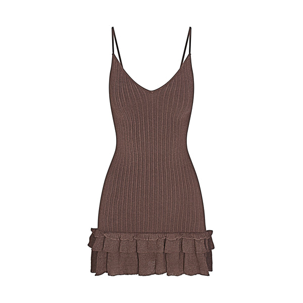 skims brown slip dress FITS EVERYBODY | COCOA Maranao Wedding Dress Women's Sparkle Goals One Ring Type:1pc main ring hugging fit