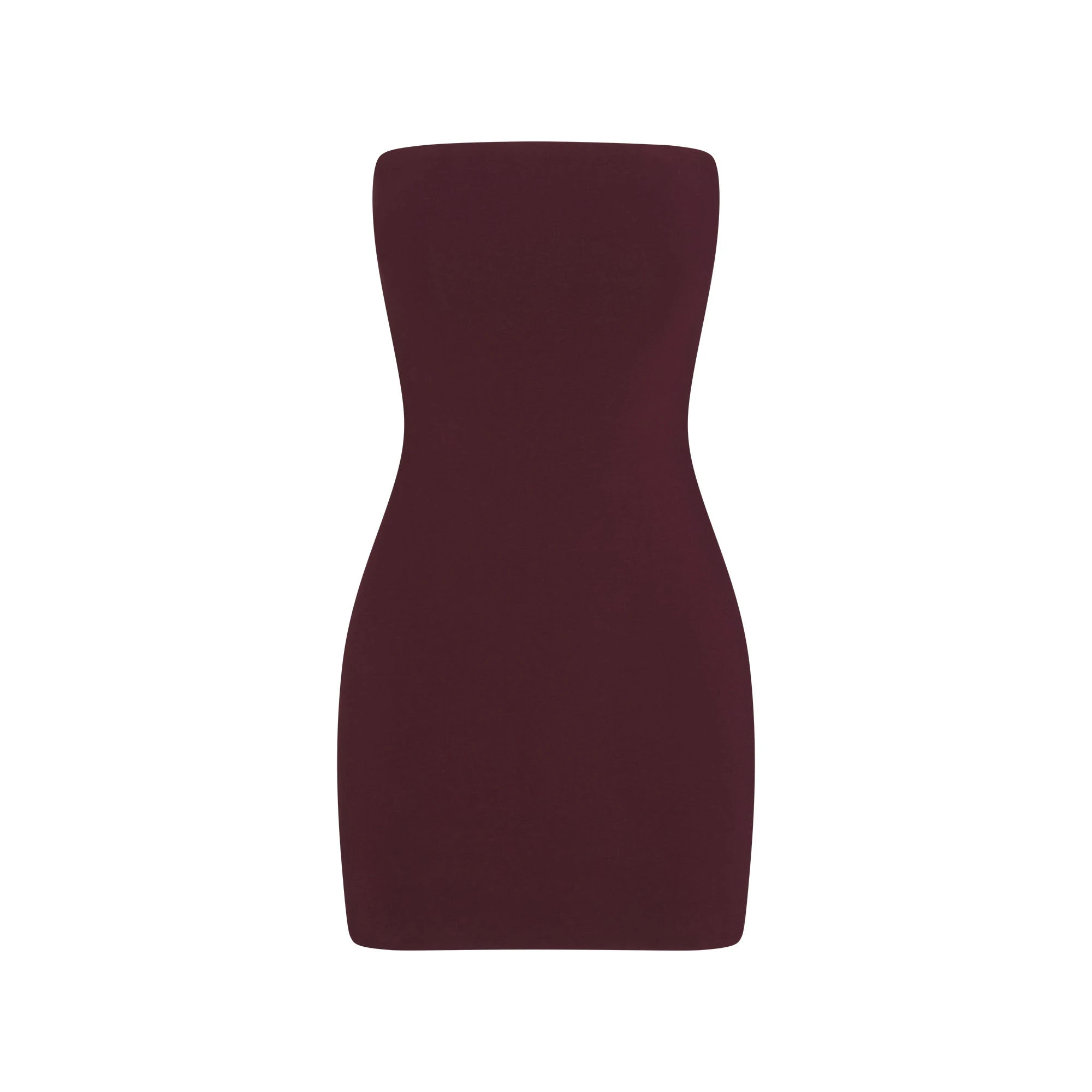 COTTON JERSEY MINI TUBE DRESS | CURRANT FLAT ON A WHITE BACKGROUND | FLT