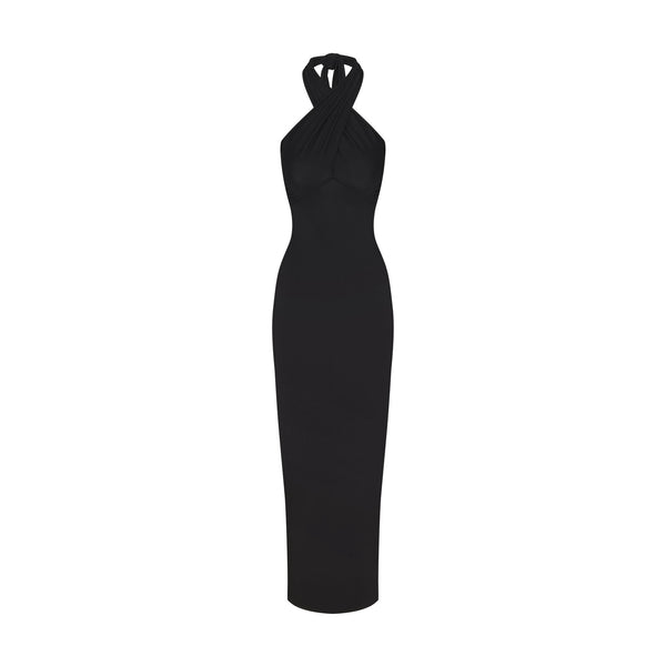 SOFT LOUNGE PETITE LONG SLIP DRESS | ONYX | SKIMS