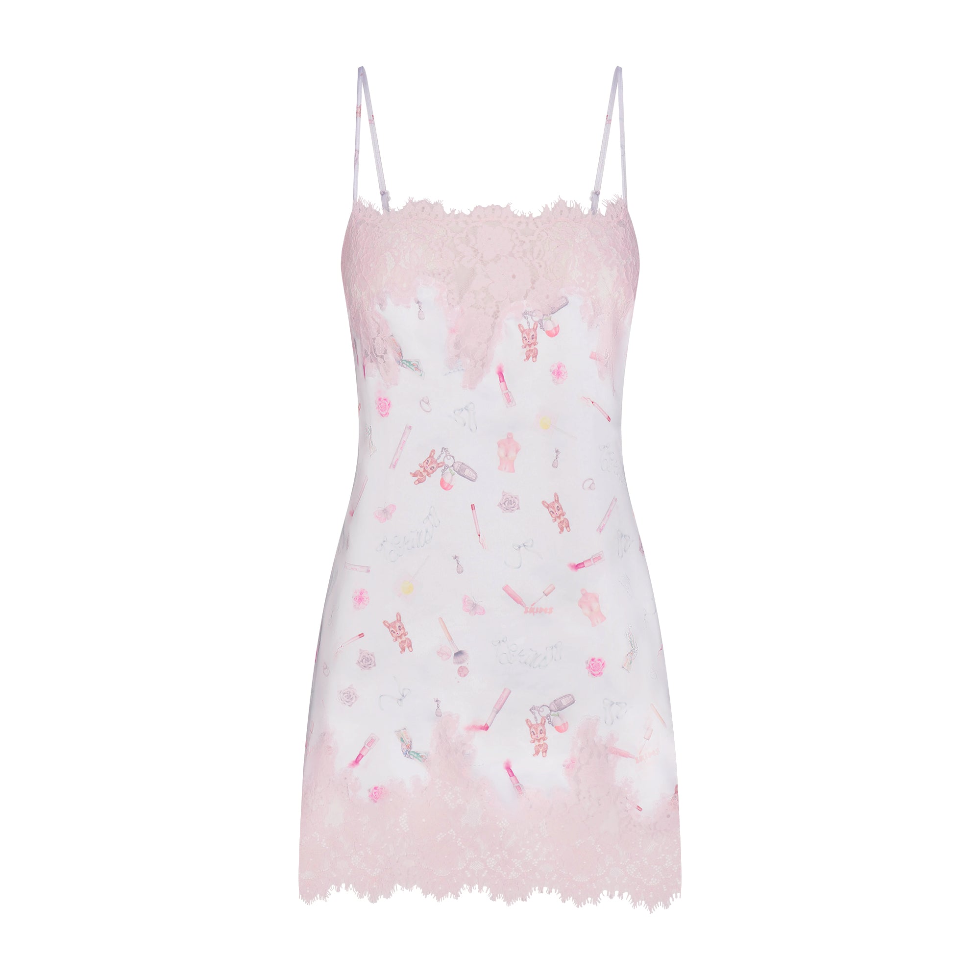 LIGHTWEIGHT SATIN MINI SLIP DRESS