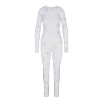 LOGO PLUSH POINTELLE RHINESTONE LONG ONESIE