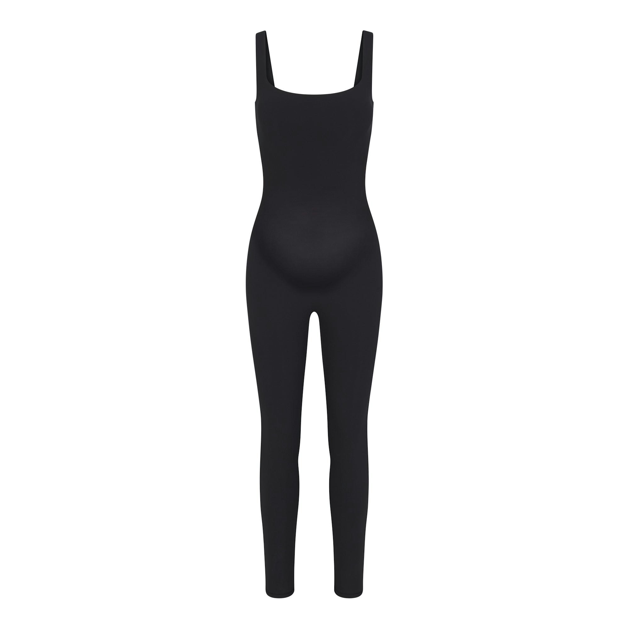 FITS EVERYBODY MATERNITY CATSUIT | ONYX (CATSUITS, BODYSUITS) LAYS FLAT ON A WHITE BACKGROUND | FLT