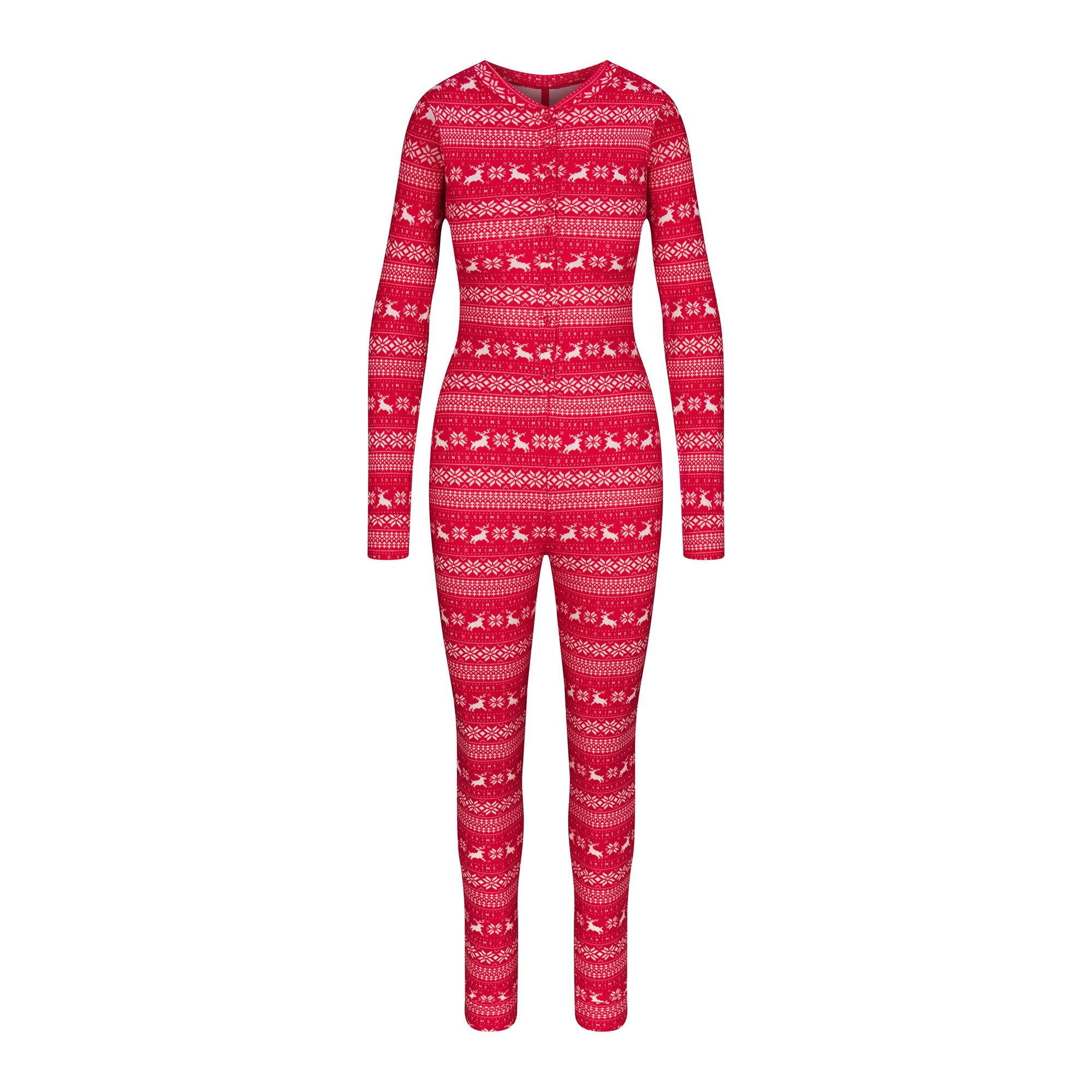Red long underwear onesie discount
