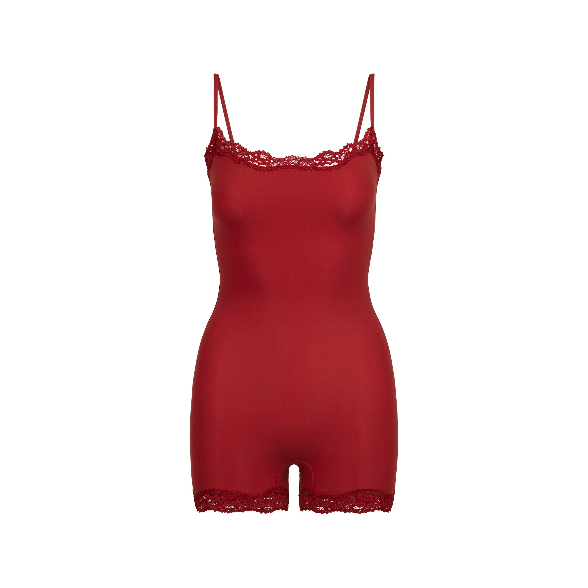 FITS EVERYBODY LACE ONESIE | BRICK FLAT ON A WHITE BACKGROUND | FLT