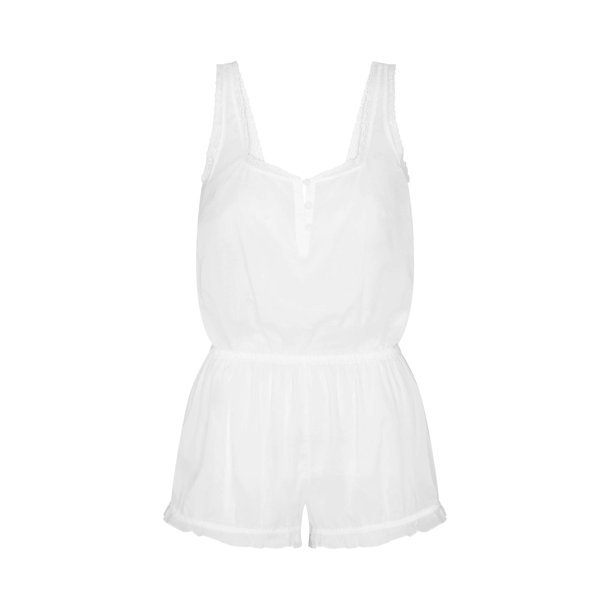 VOILE SLEEP ONESIE | SNOW FLAT ON A WHITE BACKGROUND | FLT