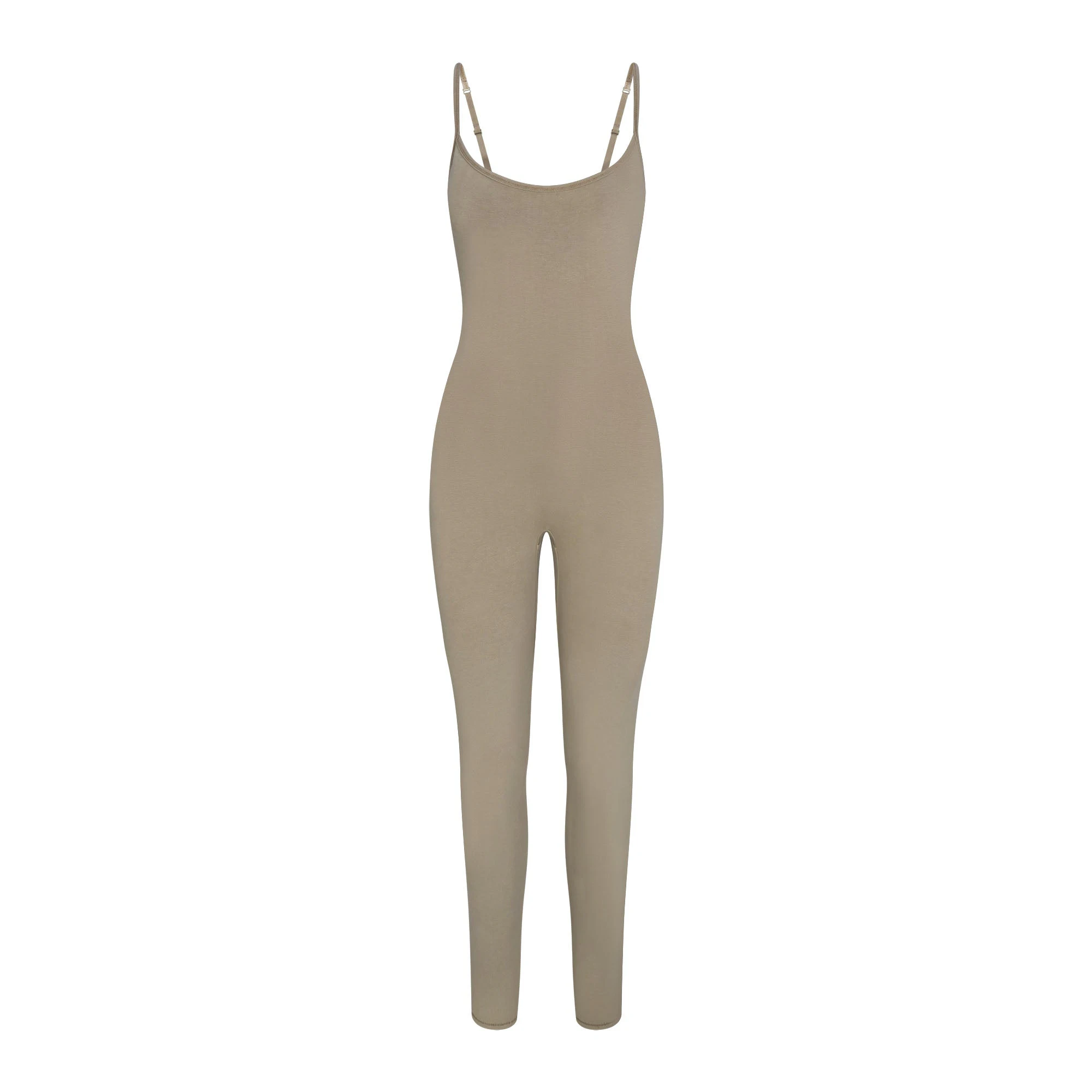 OUTDOOR CAMI CATSUIT | TAUPE FLAT ON A WHITE BACKGROUND | FLT
