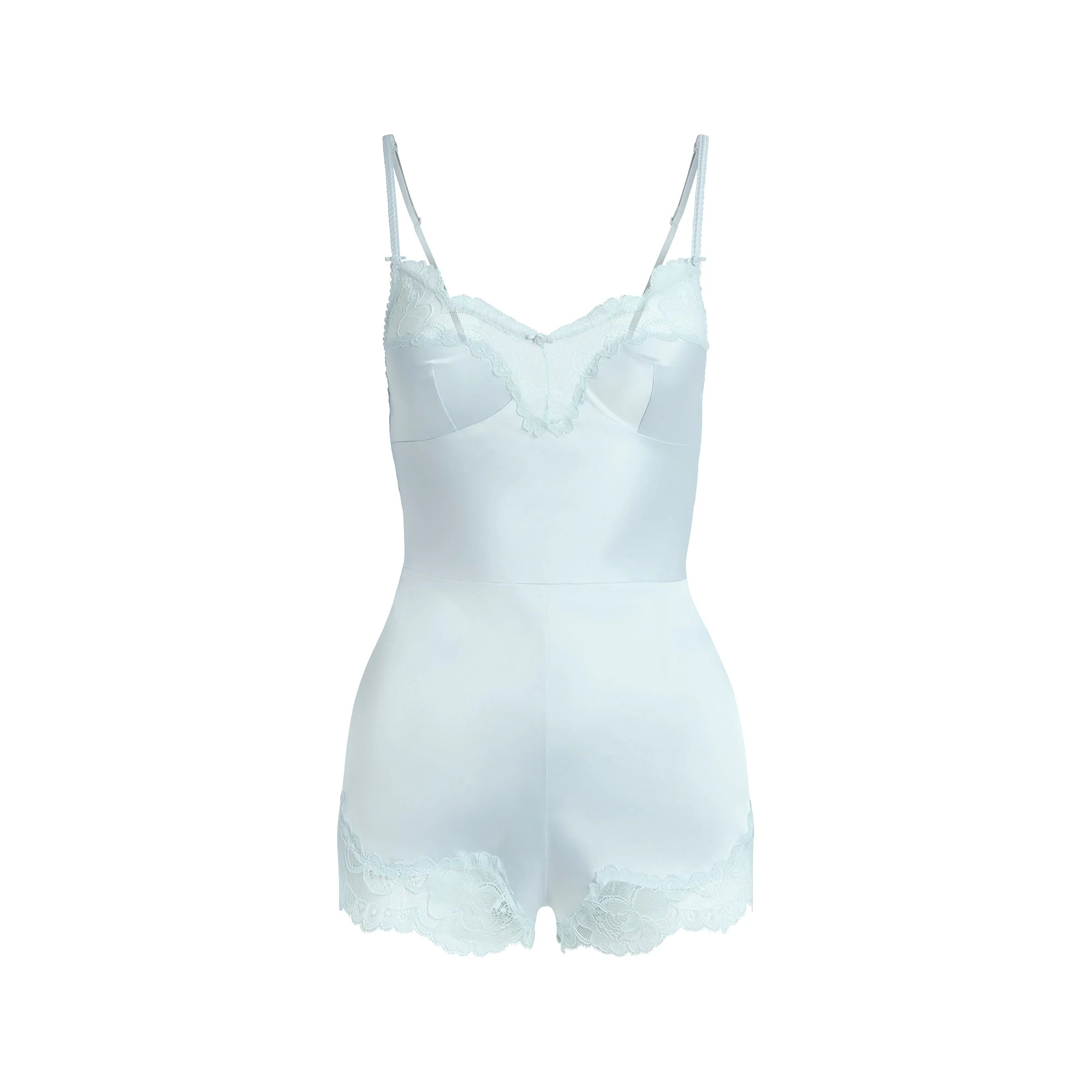 WOVEN SHINE LACE TEDDY | CLOUD FLAT ON A WHITE BACKGROUND | FLT