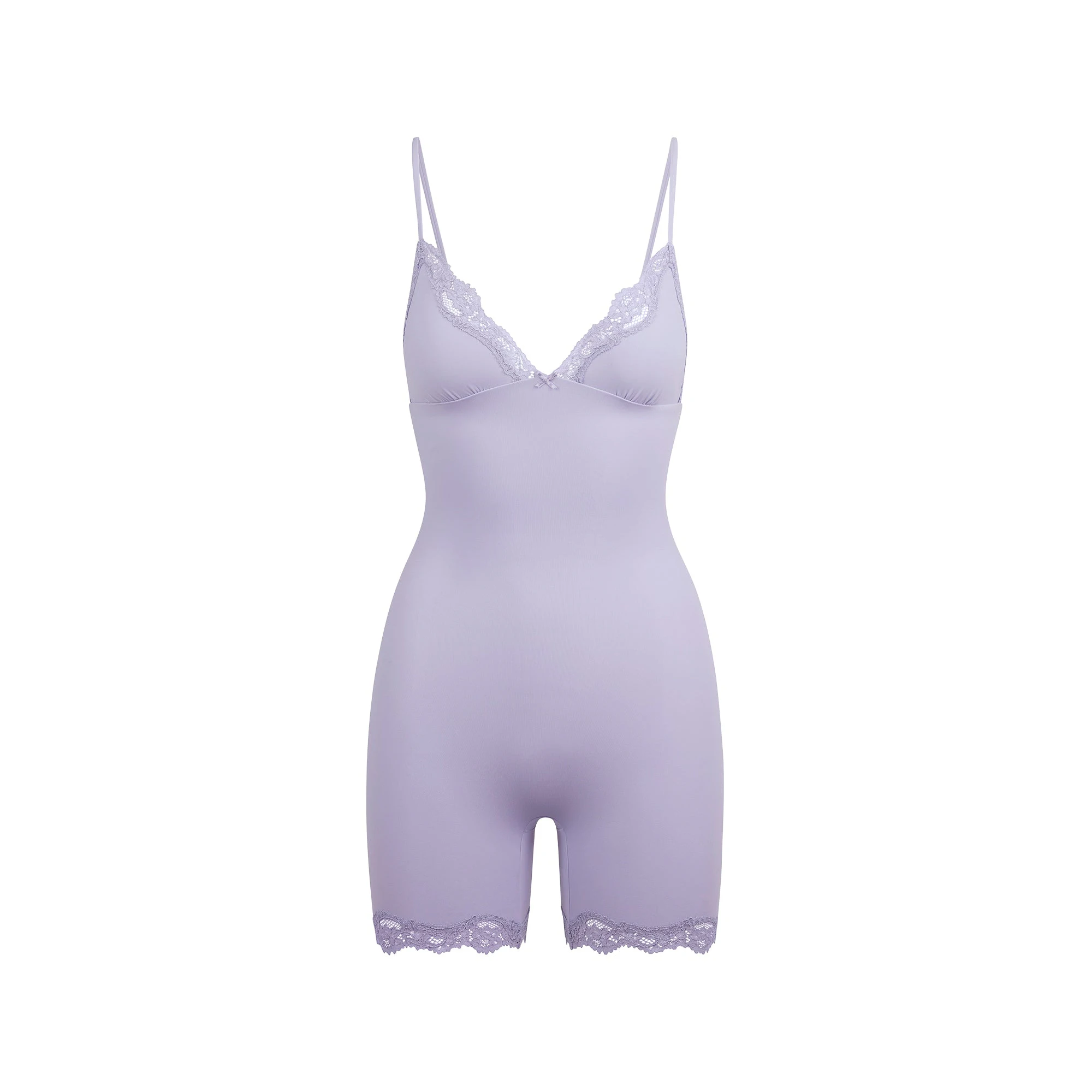 FITS EVERYBODY LACE TRIANGLE ONESIE | JUPITER FLAT ON A WHITE BACKGROUND | FLT