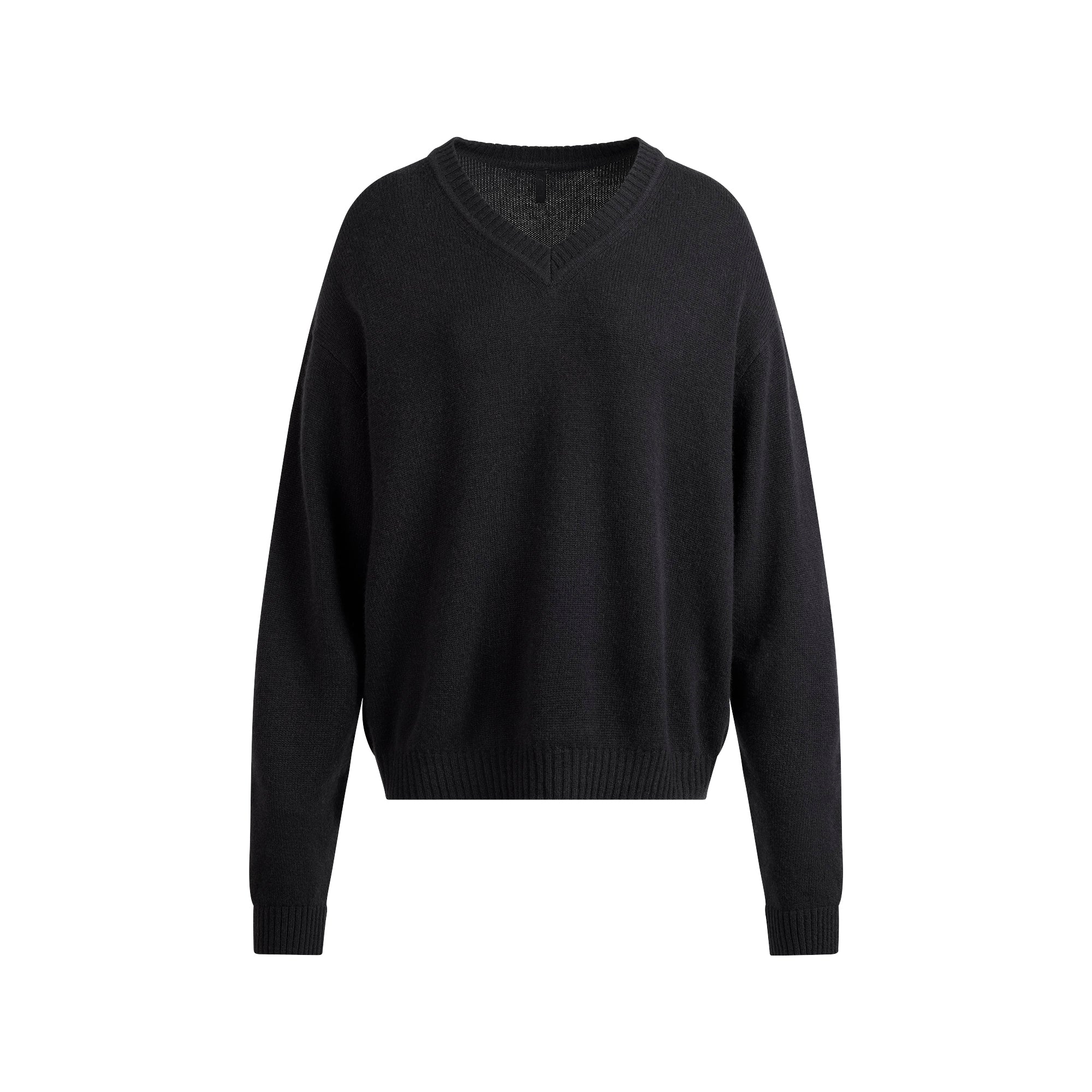WOOL CASHMERE OVERSIZED V NECK SWEATER | ONYX | SKIMS