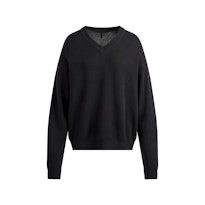 WOOL CASHMERE OVERSIZED V NECK SWEATER