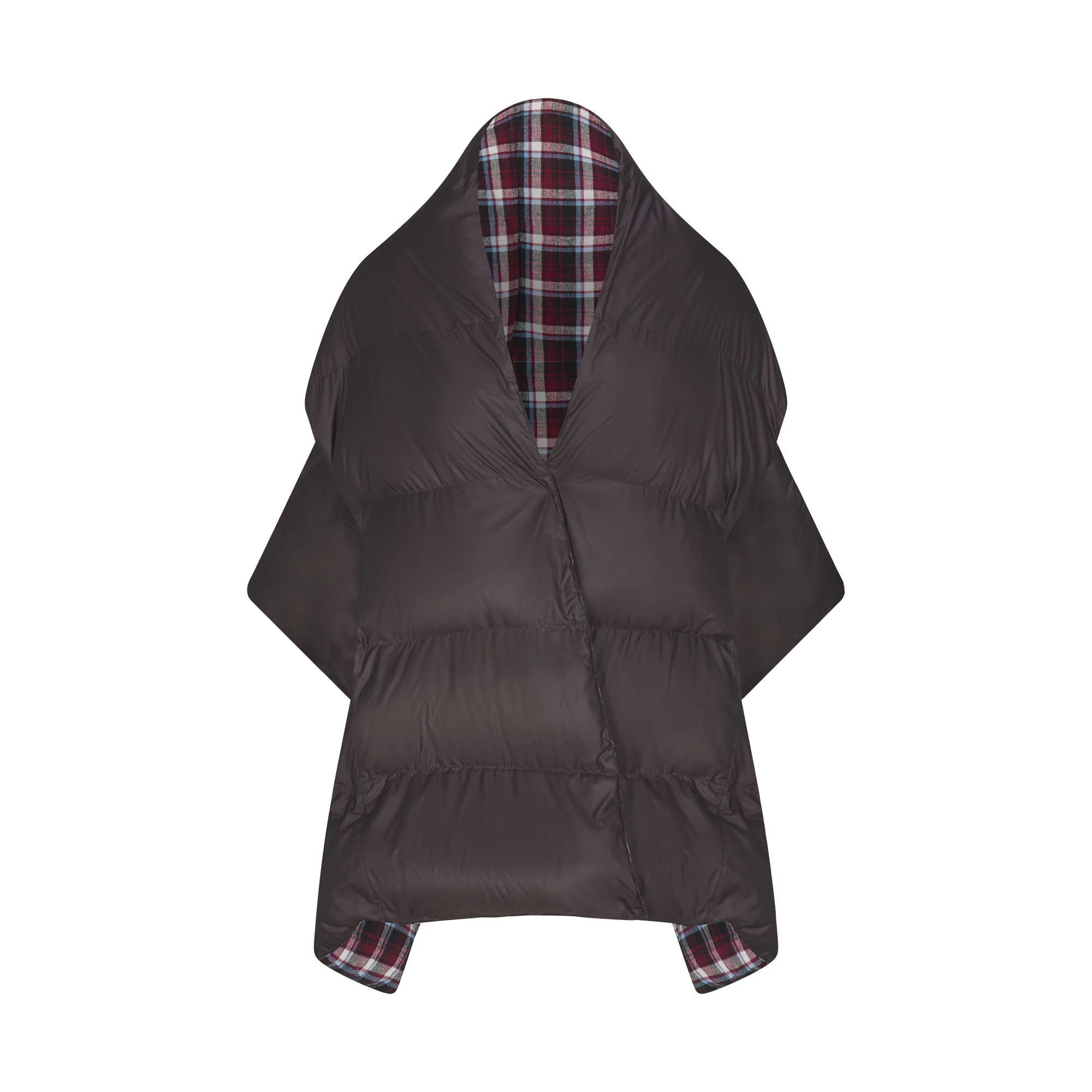 SKIMS PUFFERS CAPE | PHOENIX FLAT ON A WHITE BACKGROUND | FLT