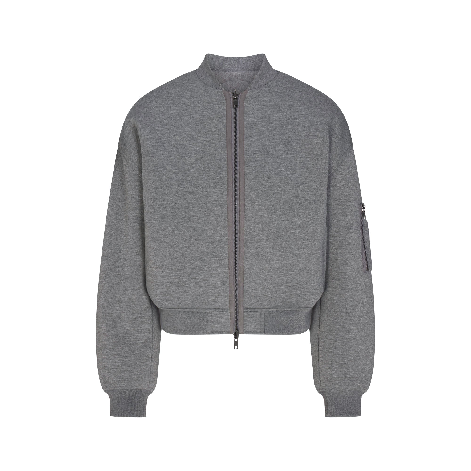 NEOPRENE OUTERWEAR REVERSIBLE BOMBER JACKET | DARK HEATHER GREY