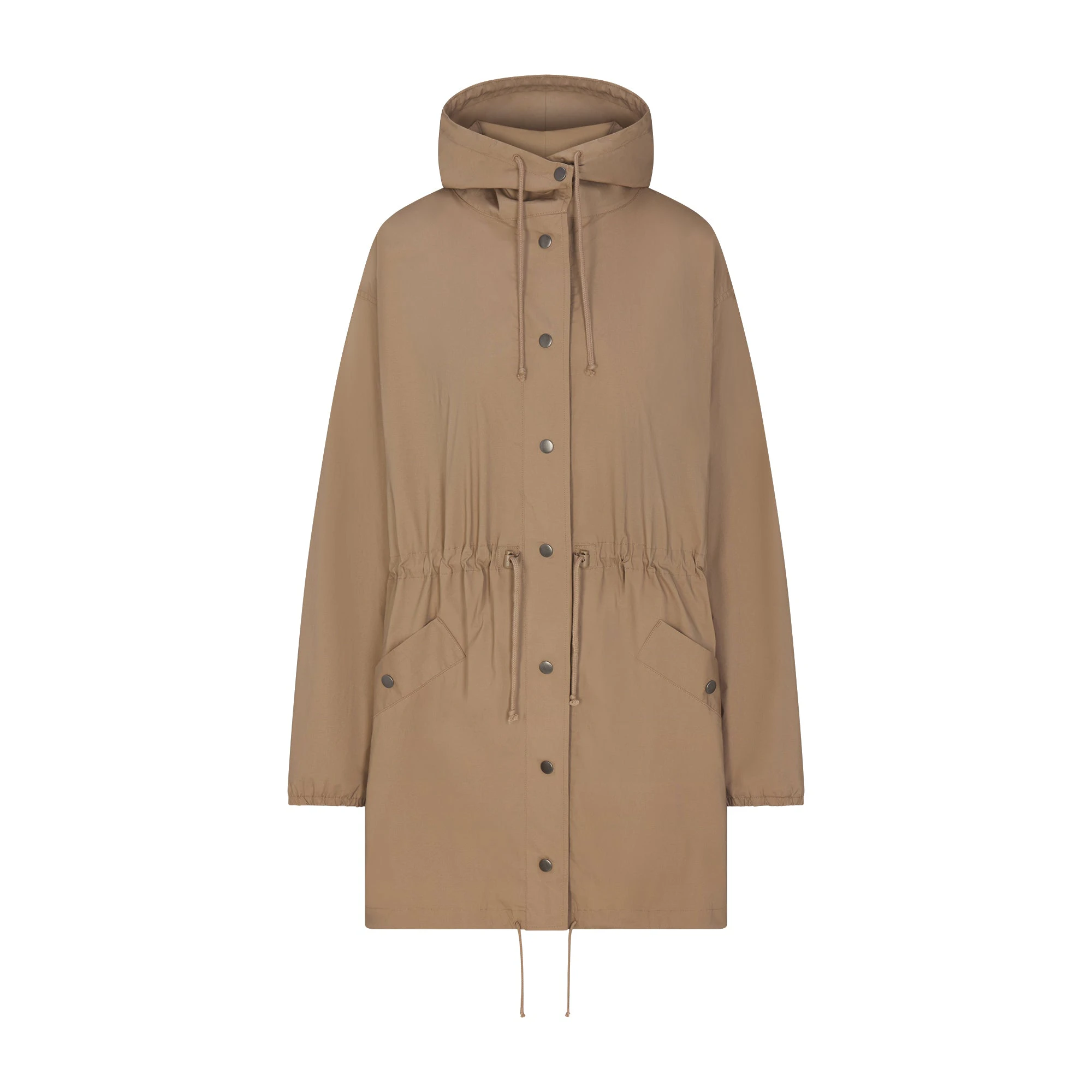 WOVEN COTTON OVERSIZED ANORAK | DESERT FLAT ON A WHITE BACKGROUND | FLT