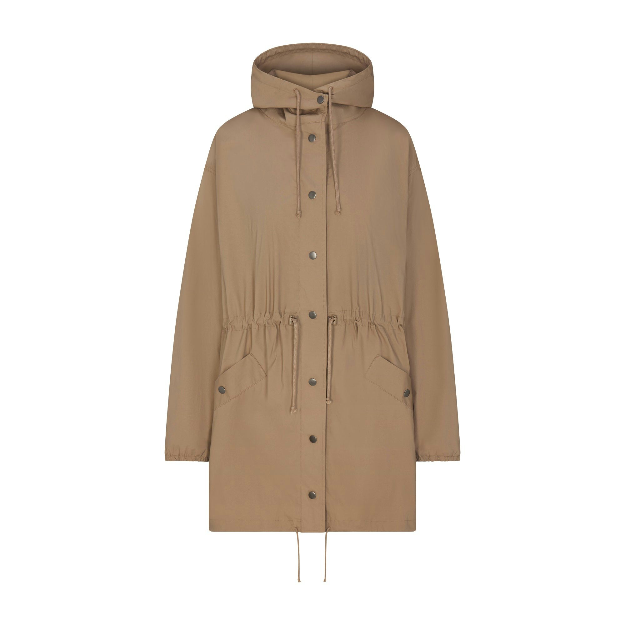 WOVEN COTTON OVERSIZED ANORAK | DESERT FLAT ON A WHITE BACKGROUND | FLT