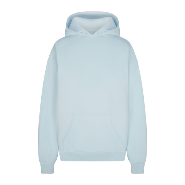 FRENCH TERRY OVERSIZED HOODIE | OPAL FLAT ON A WHITE BACKGROUND | FLT