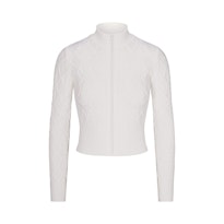 SWEATER KNITS CABLE KNIT ZIP UP