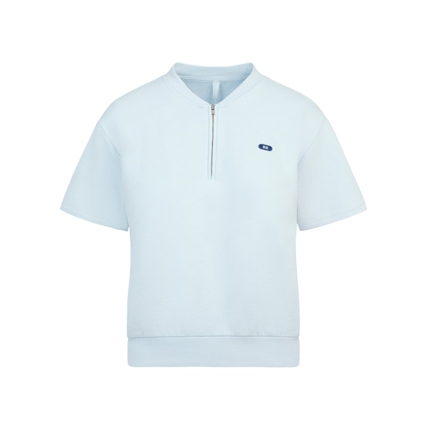 LIGHTWEIGHT FLEECE SHORT SLEEVE QUARTER ZIP | FROST FLAT ON A WHITE BACKGROUND | FLT