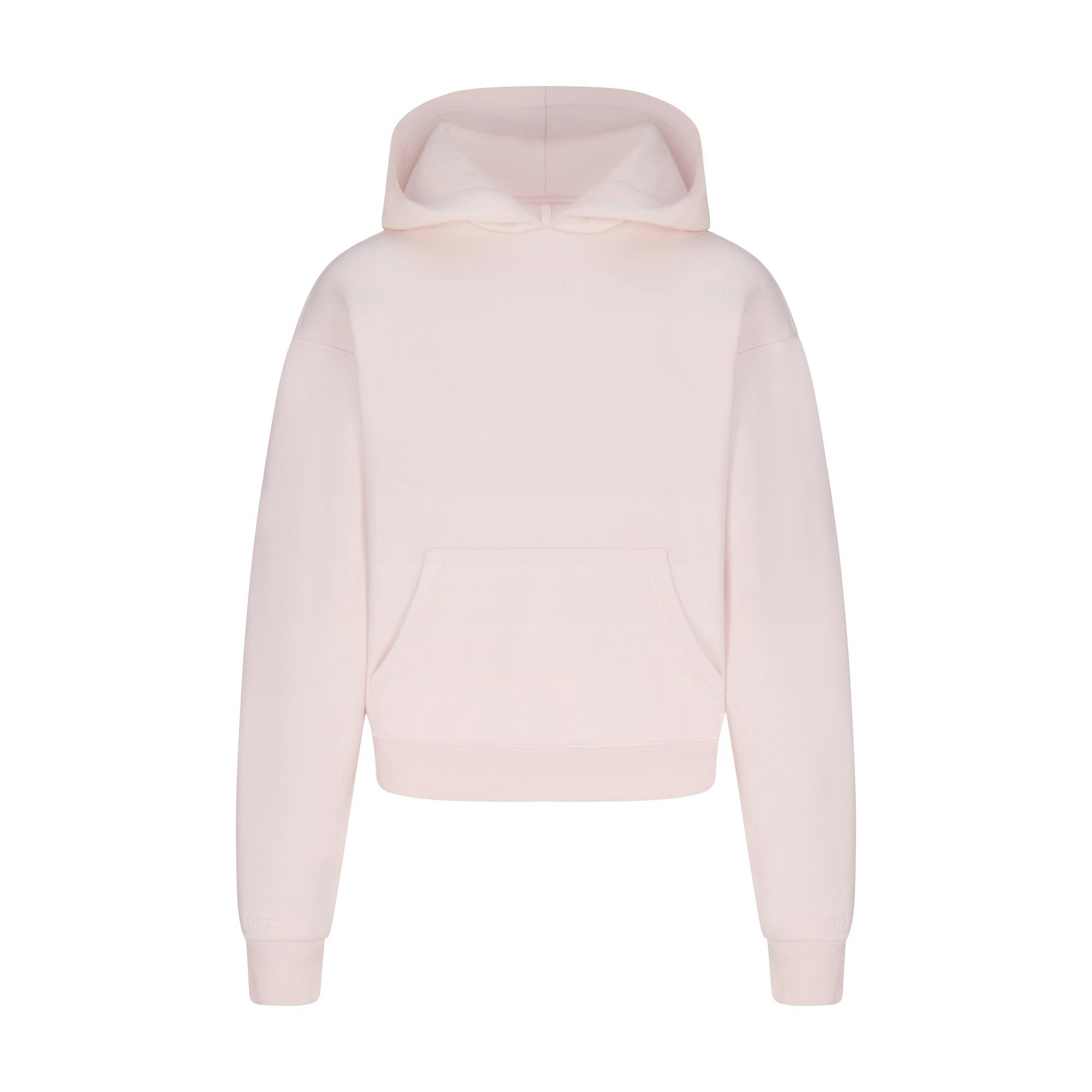 COTTON FLEECE CLASSIC HOODIE | BARELY PINK FLAT ON A WHITE BACKGROUND | FLT