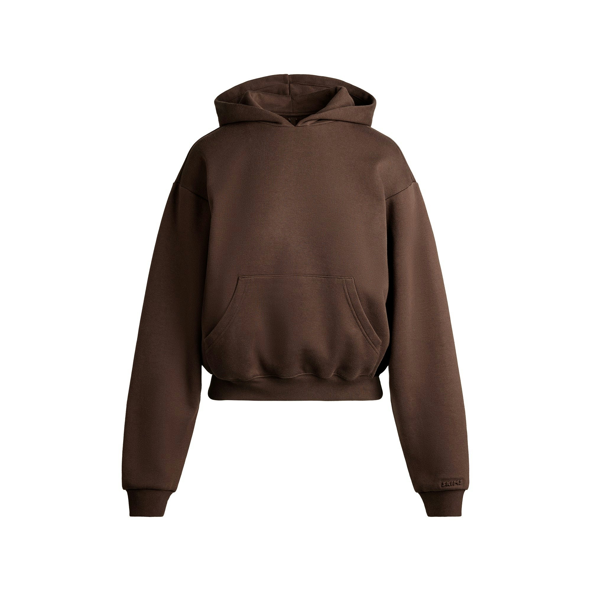 COTTON FLEECE CLASSIC HOODIE | DARK SEPIA FLAT ON A WHITE BACKGROUND | FLT