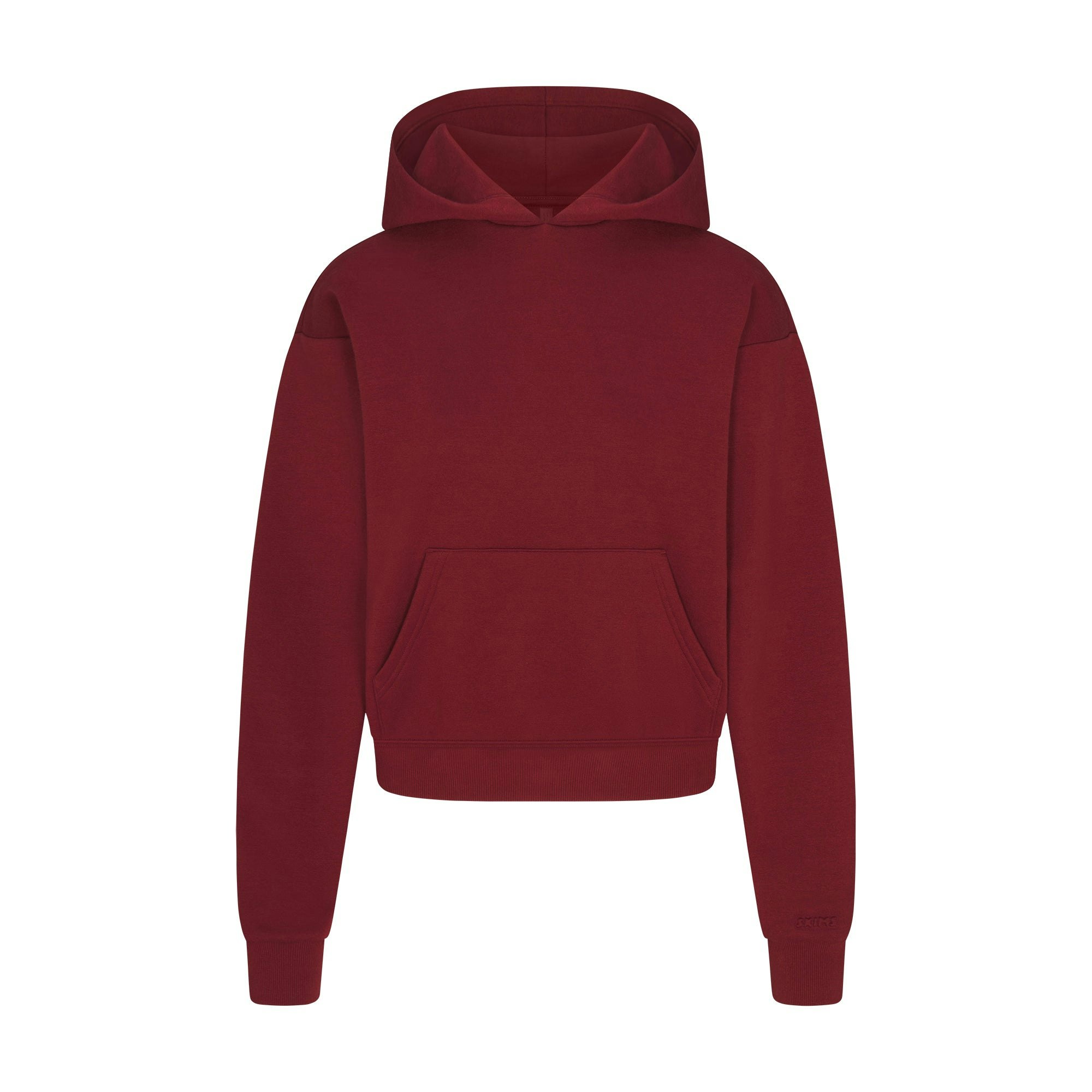 COTTON FLEECE CLASSIC HOODIE | MERLOT FLAT ON A WHITE BACKGROUND | FLT