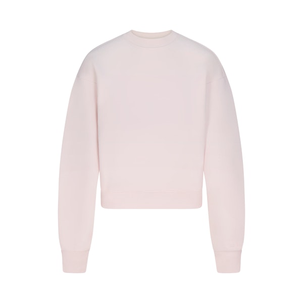 COTTON FLEECE CLASSIC CREWNECK | BARELY PINK FLAT ON A WHITE BACKGROUND | FLT