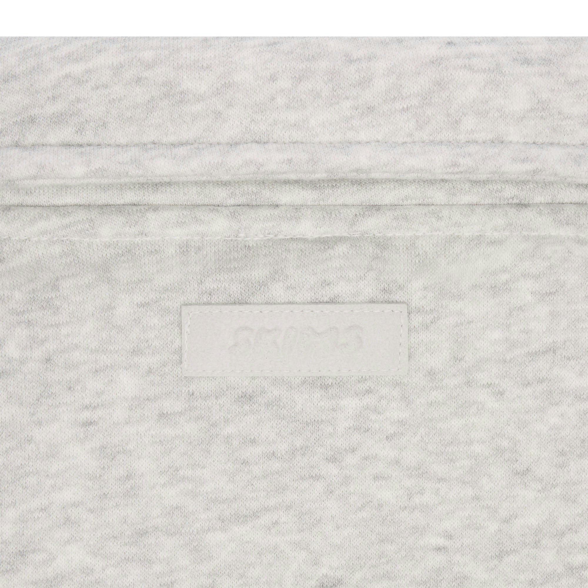 FLEECE LOUNGE MENS RELAXED SHORT | LIGHT HEATHER GREY ADDITIONAL FABRIC DETAILS