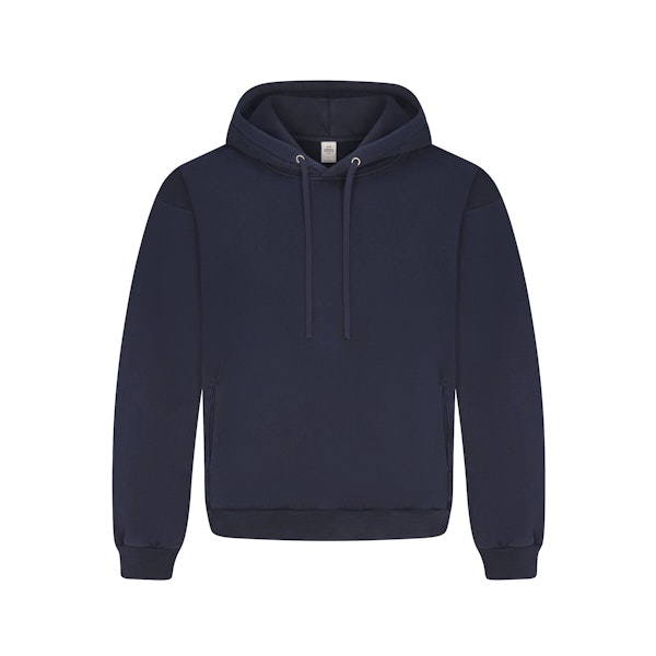HEAVYWEIGHT FLEECE MENS HOODIE | NAVY FLAT ON A WHITE BACKGROUND | FLT