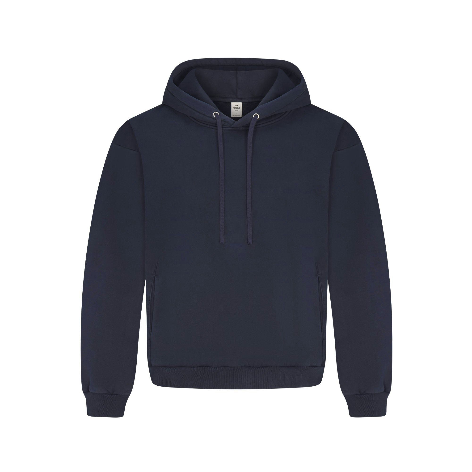 HEAVYWEIGHT FLEECE MENS HOODIE | NAVY FLAT ON A WHITE BACKGROUND | FLT
