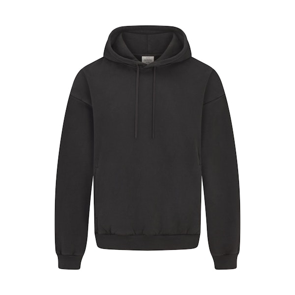 HEAVYWEIGHT FLEECE MENS HOODIE | WASHED ONYX FLAT ON A WHITE BACKGROUND | FLT