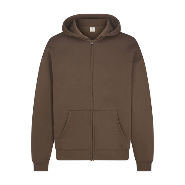 トップス Mi JERSEY LOUNGE MENS ZIP UP HOODIE | OBSIDIAN