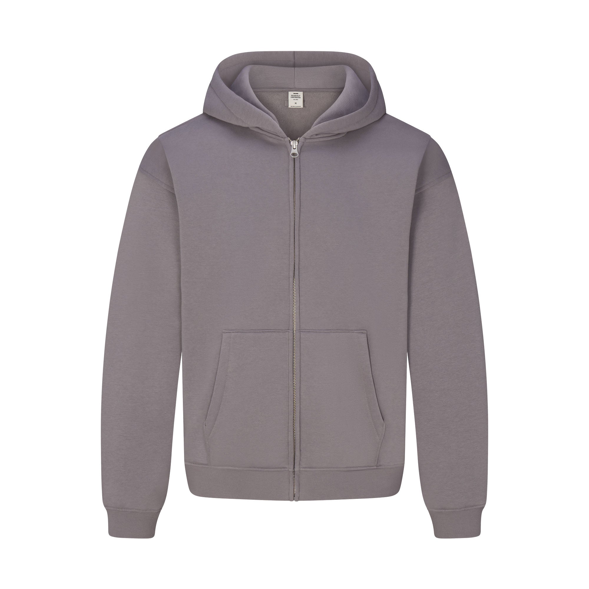 FLEECE LOUNGE MENS RELAXED ZIP UP HOODIE | SHADOW FLAT ON A WHITE BACKGROUND | FLT