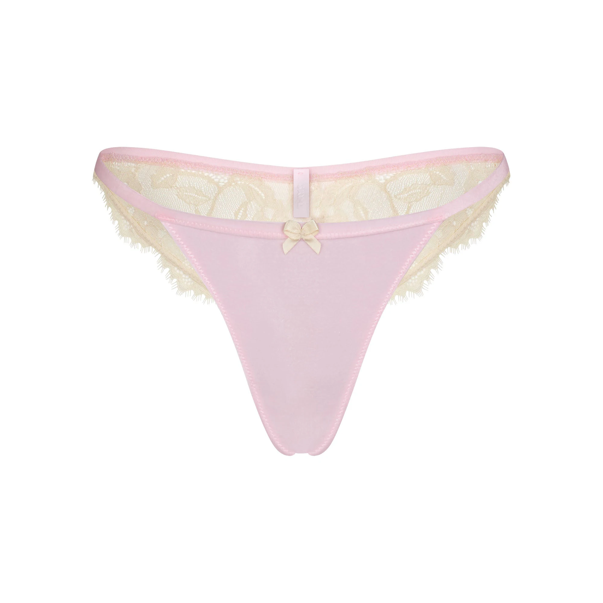 VELVET LACE BIKINI | CHERRY BLOSSOM (BIKINIS, PANTIES) LAYS FLAT ON A WHITE BACKGROUND | FLT