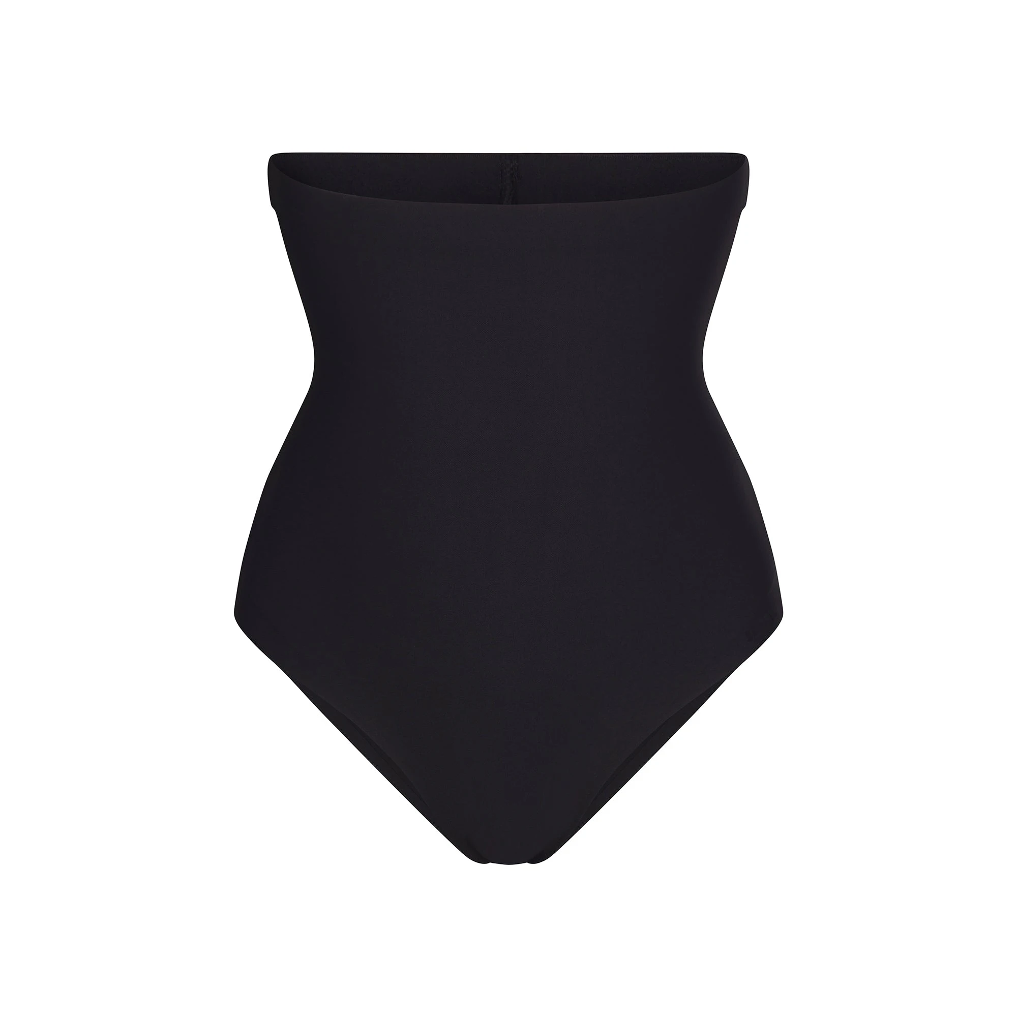 SKIMS BODY CORE SCULPT HIGH-WAISTED BRIEF | ONYX FLAT ON A WHITE BACKGROUND | FLT | FLT
