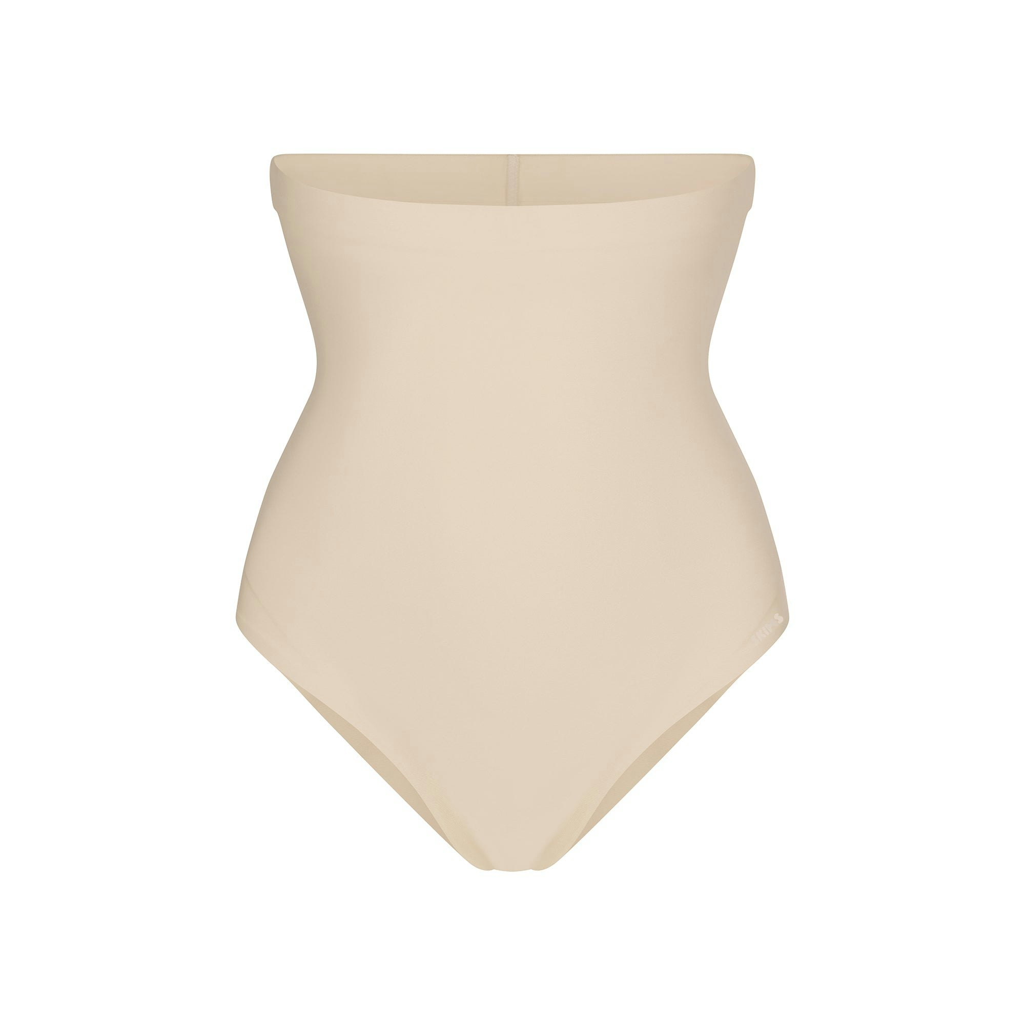 SKIMS BODY CORE SCULPT HIGH-WAISTED BRIEF | SAND FLAT ON A WHITE BACKGROUND | FLT | FLT