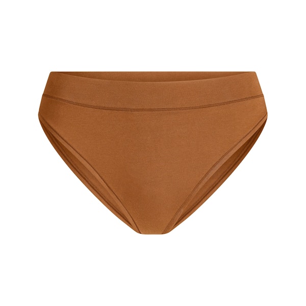 COTTON JERSEY CHEEKY TANGA | CHAI FLAT ON A WHITE BACKGROUND | FLT