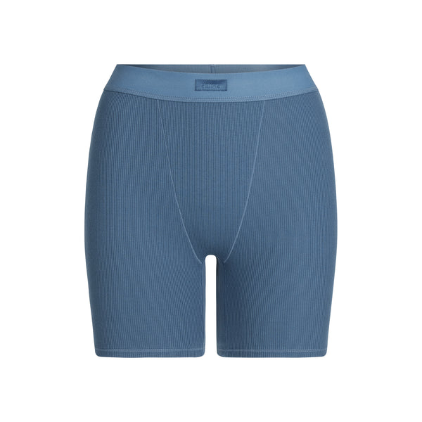【関税込み】SKIMS ホワイト＆ブルー Cotton Poplin ボクサー COTTON POPLIN BOXER | SNOW