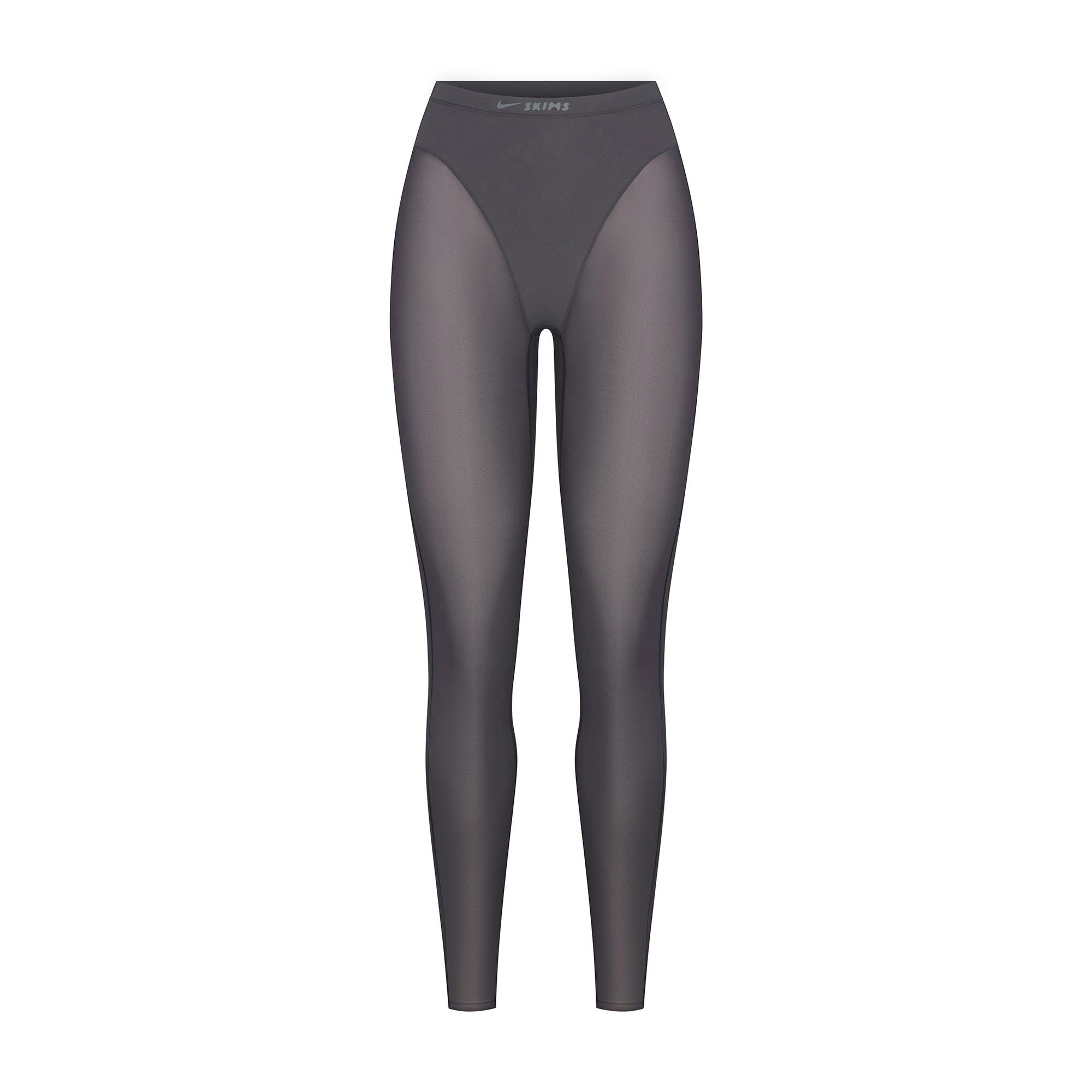 NikeSKIMS WEIGHTLESS LAYERS V-LINE 26" LEGGING | LEAD FLAT ON A WHITE BACKGROUND | FLT