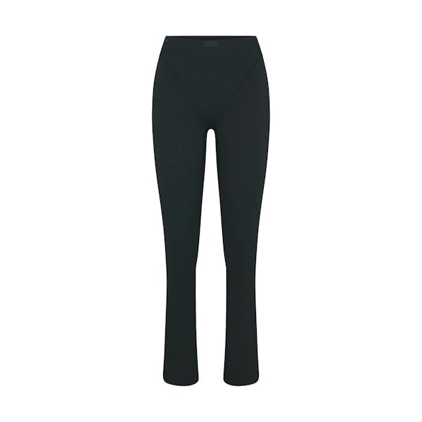 NikeSKIMS MATTE V-LINE 39" STRAIGHT LEGGING | DARK TEAL FLAT ON A WHITE BACKGROUND | FLT