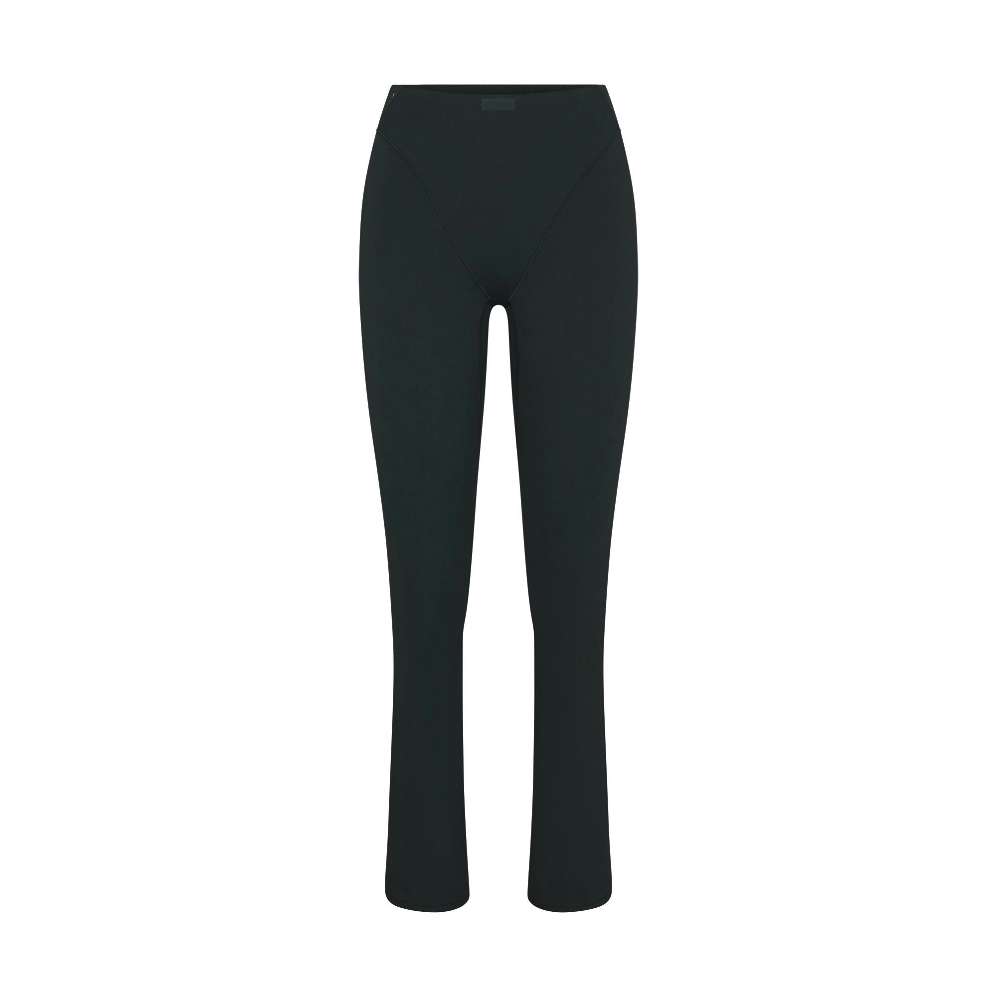NikeSKIMS MATTE V-LINE 39" STRAIGHT LEGGING | DARK TEAL FLAT ON A WHITE BACKGROUND | FLT