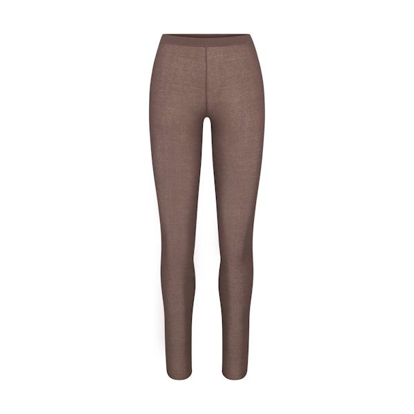 SHEER RIB STACKED LEGGING | PEWTER FLAT ON A WHITE BACKGROUND | FLT
