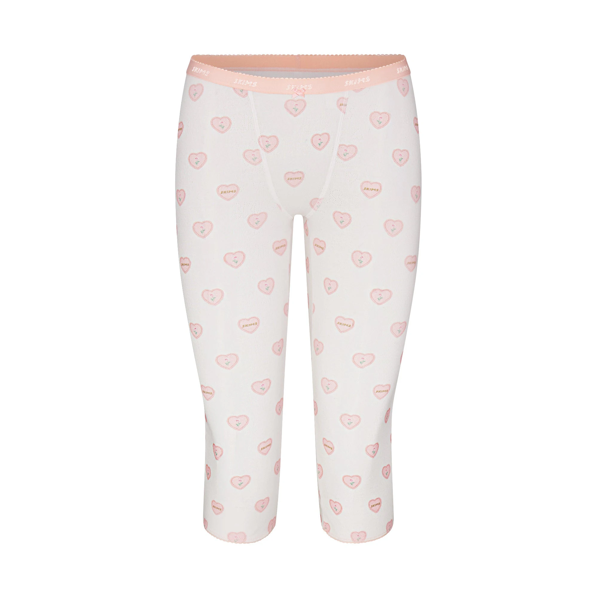 LOGO POINTELLE CAPRI | SNOW LACE HEARTS FLAT ON A WHITE BACKGROUND | FLT