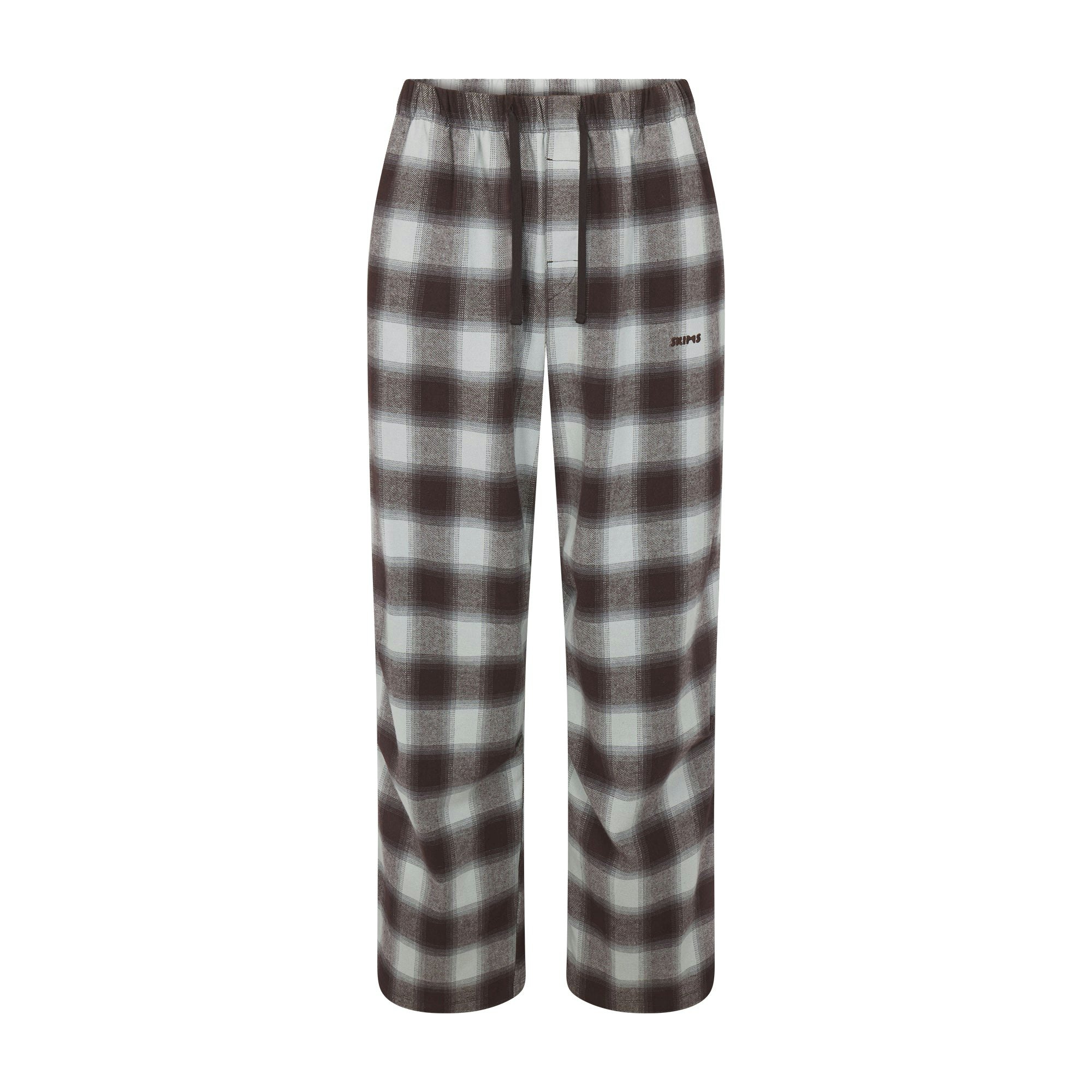 OUTDOOR FLANNEL MENS OVERSIZED PANT | VAPOR SHADOW PLAID FLAT ON A WHITE BACKGROUND | FLT